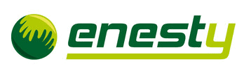 Logo mit grüner Kugel und dem Wort „enesty“ in grünen Kleinbuchstaben, unterstrichen mit einer grünen Linie, inspiriert vom Impuls der Innovation.